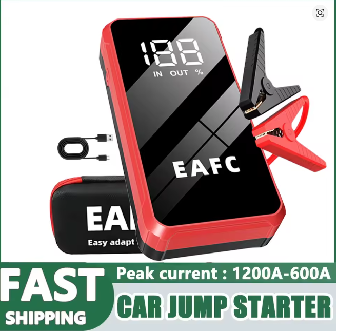 Portable Car Starter Auto Battery Booster Charger Car Emergency Booster Starter 12V Power Bank Starting Device