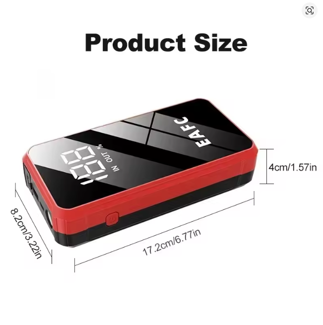 Portable Car Starter Auto Battery Booster Charger Car Emergency Booster Starter 12V Power Bank Starting Device